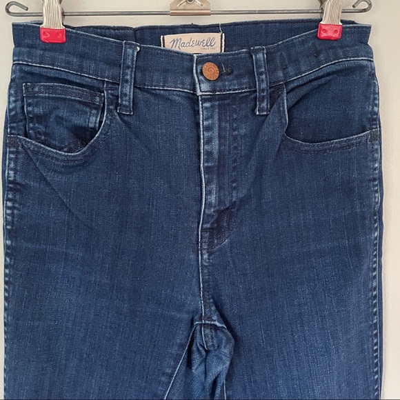 Madewell 10 Inch High Riser Skinny Skinny -Lydia Dark Wash Size 25 - Picture 3 of 13